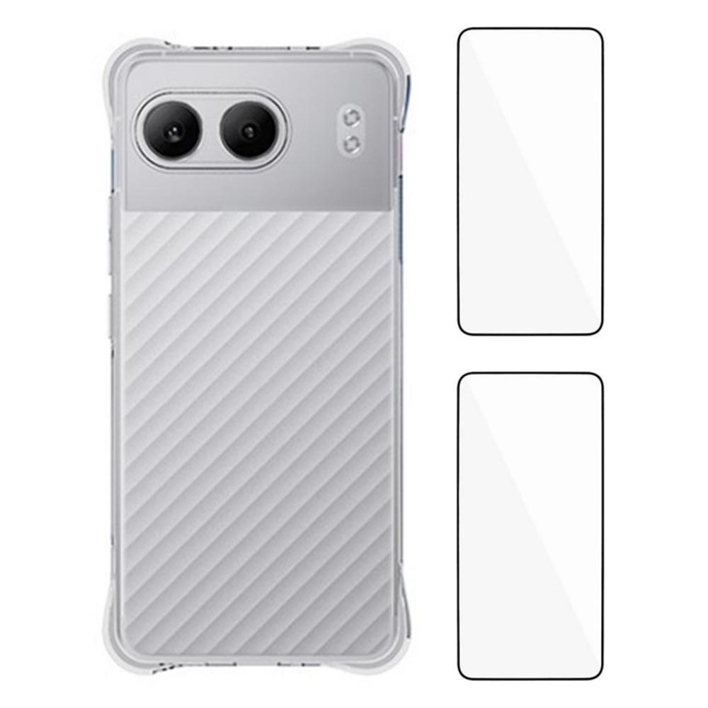 

WANLONFENG WL2 Series for OnePlus Nord 4 Case 2.0mm TPU Precise Cutouts Phone Cover with 2Pcs Tempered Glass Films Type A