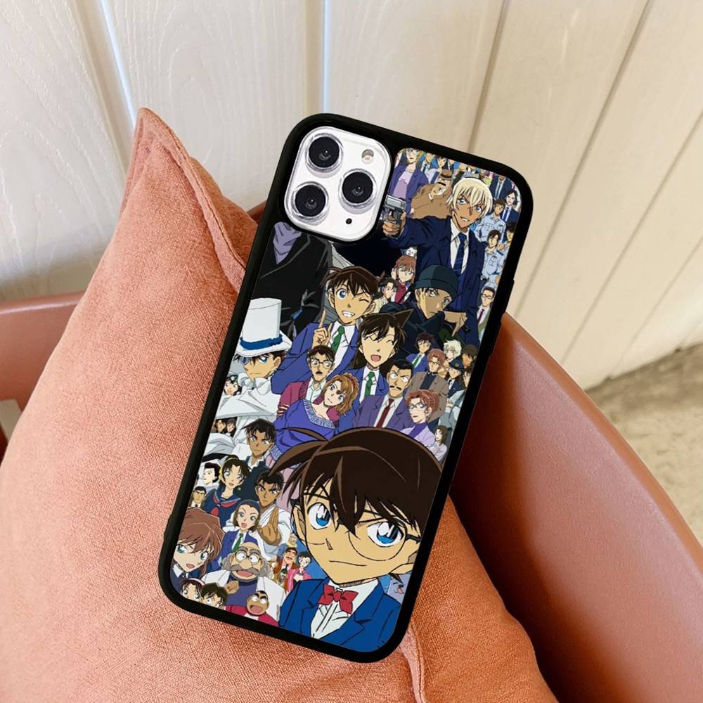 Japan D-Detective Conan PC+TPU Phone Case For IPhone 11 12 13 14 15 16 17 Plus Pro Max Cover