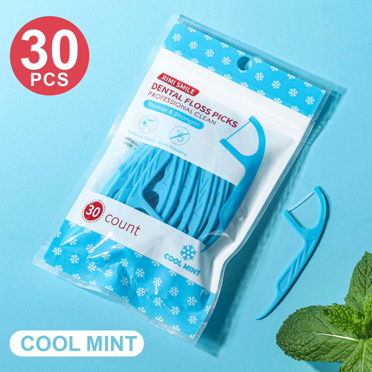 

300/150/30PCS - New large mouth mint flavored dental floss stick, interdental cleaning supplies
