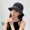 Hollow linen bucket hat women's fashion versatile basin hat summer sun protection visor hat