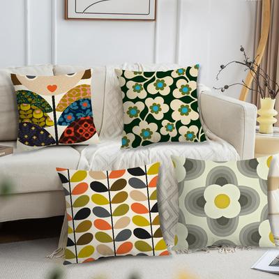 Federa per cuscino con stelo di fiore di O-Orla Kiely, arte estetica, per divano, soggiorno, camera da letto, testiera, schienale, cuscino quadrato, pisolino.