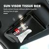 Car Sun Visor Tissue Box Hanging Napkin Storage Bag Accessories For Crown Yaris Corolla Prius Auris GR Avalon GR Camry