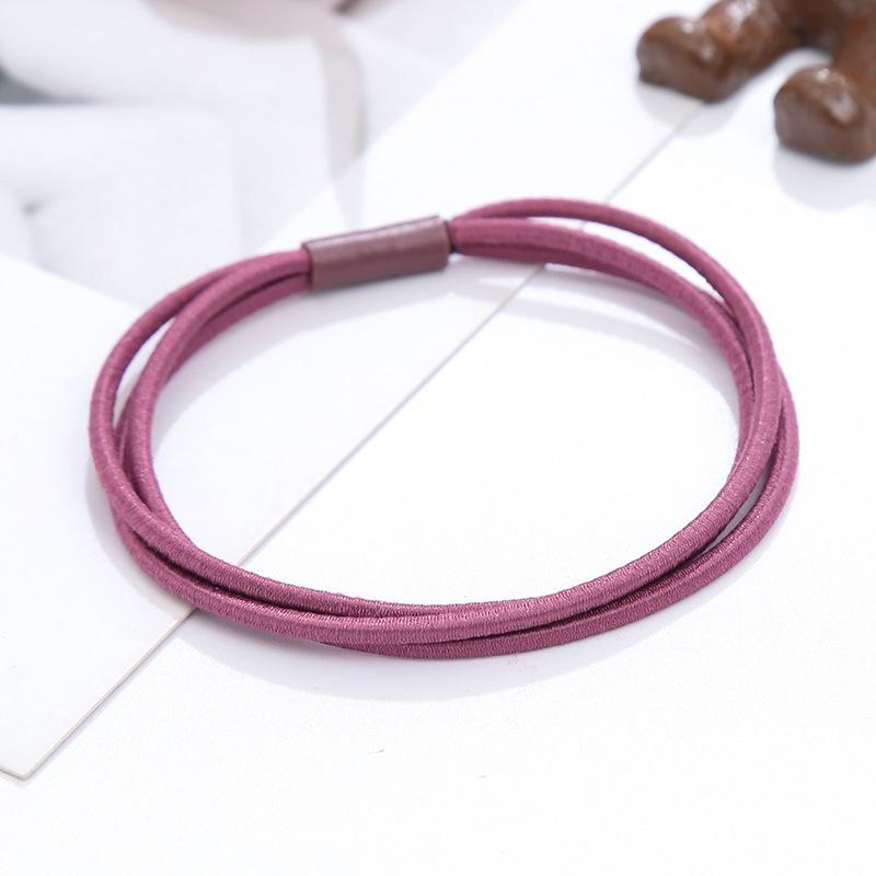 Handmade 3-in-1 Hair Loop with High Elasticity Headband for Girls, Colorful Rubber Bands for Accessories