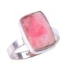 Natural Rhodochrosite Gemstone Handmade 925 Solid Sterling Silver Ring S.7 U3E13