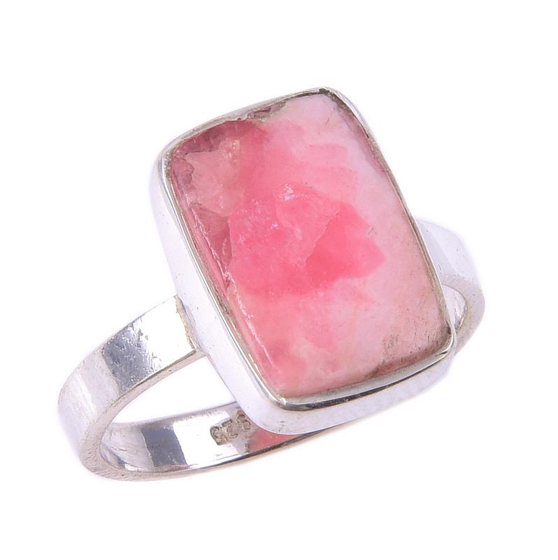Natural Rhodochrosite Gemstone Handmade 925 Solid Sterling Silver Ring S.7 U3E13