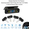 Tpms Solar-Powered Tire Pressure Monitoring System With Wireless Real-Time Clear Lcd Display Car  Alarm System