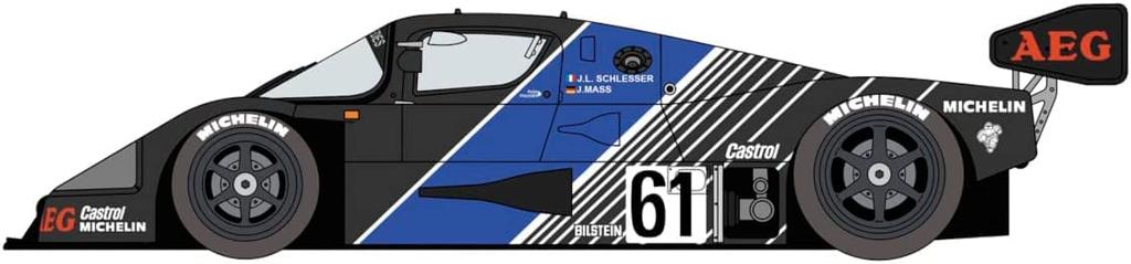 Hasegawa C9 1989 Testwagen Plastikmodellbausatz 20626 1/24 Sauber-Mercedes