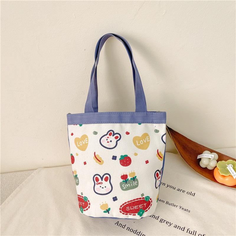 Korean  Lunch Bag Handbag Japanese Cute Cartoon Tiger Rabbit Girl Carrying Buck Bag Food Storage Bag