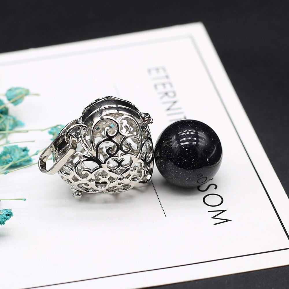 Hi New Necklace Pendant Natural Stone Heart-Shaped Cage Pendant For Jewelry Making DIY Necklace Bracelet Gift Jewelry Accessory