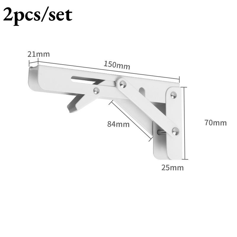2pcs/set Stainless Steel 6-20 Inch Folding Shelf Bracket Triangle Shelf Heavy Support Adjustable Wall Mounted Bracket Hardware
