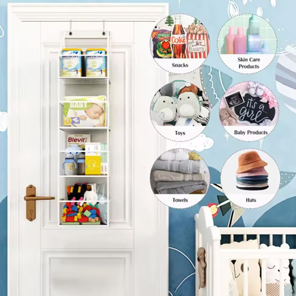 Multifunkční látkový závěsný sáček za dveře Vícevrstvý úložný závěsný sáček Různé organizér Úložný závěs