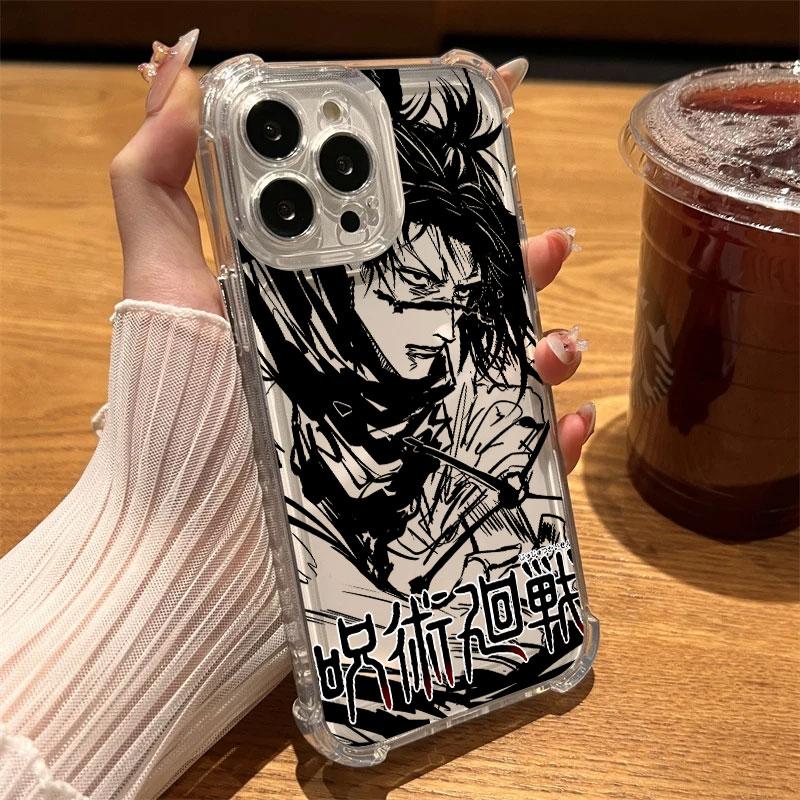 Jujutsu Kaisen Clear Phone Case For iPhone 17 Air 16 e 15 14 13 12 11 Pro Max Plus Mini SE 2020 2022 Soft Shockproof Cover Choso