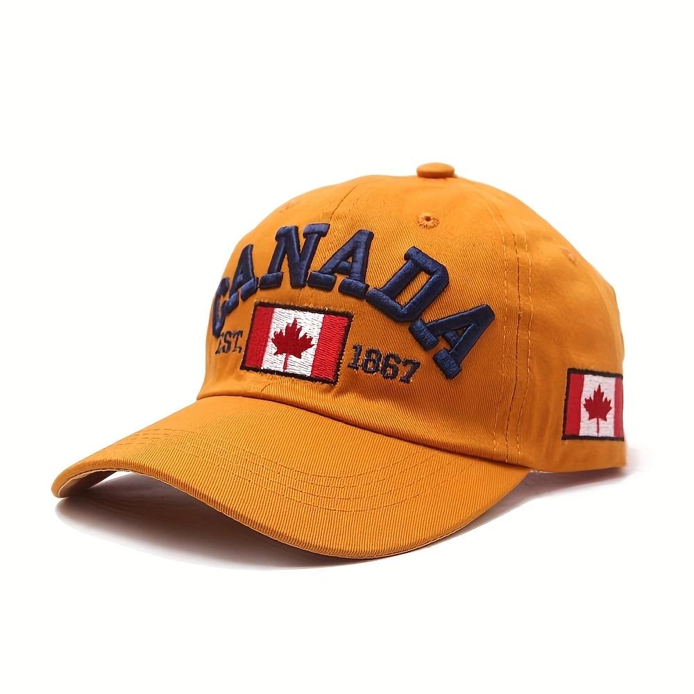 Cross-border vintage washed embroidered letter maple leaf baseball cap, soft-top sunshade adjustable baseball cap