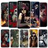Catrina Beautiful Rose Girl Skull Cover Phone Case For Xiaomi Redmi Note 15 14 13 12 11 10 Pro Plus 14S 12S 11S 11T 11E 10S Soft