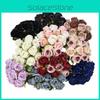 Vibrant 12-head Artificial Rose Bouquet Smooth Silk Flowers For Elegant Wedding Decor