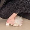 Mode 2025 Sommer Eckiger Kopf Trägt Blume Dicke Absätze Modische Strandschuhe Neu Bequem/elegant Leichte Damenschuhe