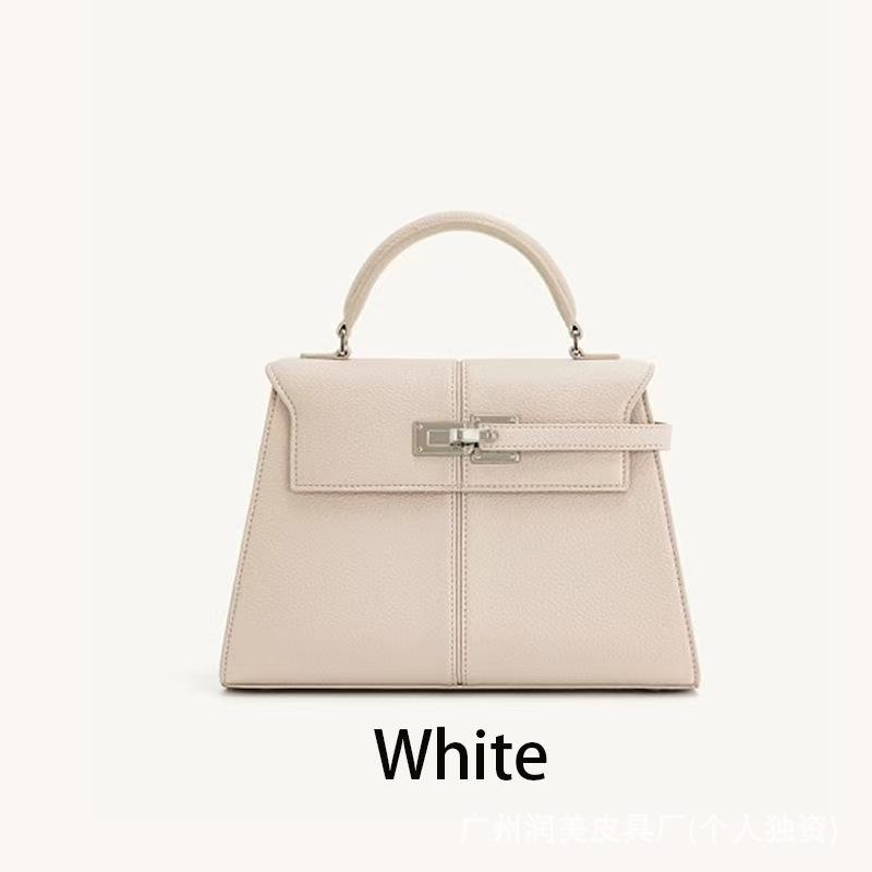 JW PEI Women's Genuine Leather Trapezoid Kelly Bag - High-End Fashion Handbag and Simple Shoulder Crossbody Bag