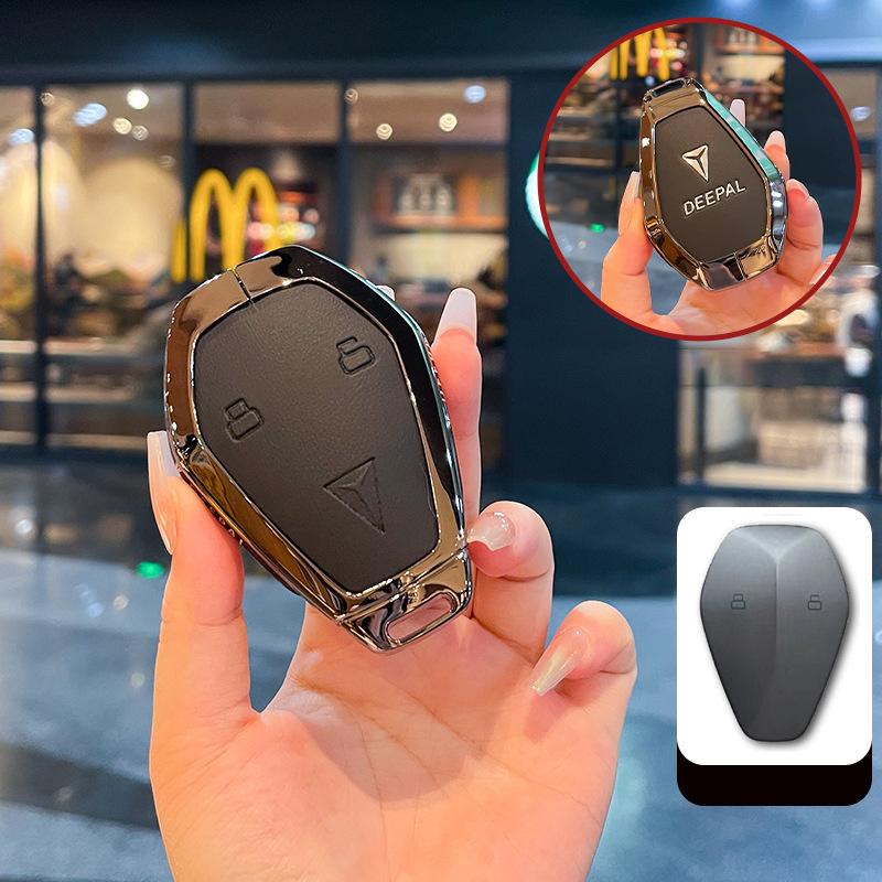 Zinc Alloy Metal Silica Gel Car Key Case Cover Shell for 2026 Deepal SL03 S07 G318 L07 S05 S09 Key Ring Keychain Bag Accessories