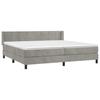 Maison Exclusive - Sommier à lattes de lit et matelas Gris clair 200x200cm Velours