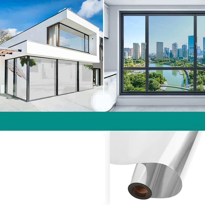 

Window Privacy Film One Way Daytime Privacy Self-Adhesive Vinyl Sun Blocking Counter Uv Reflective Window Tint For Household And Workspace 30x100cm
