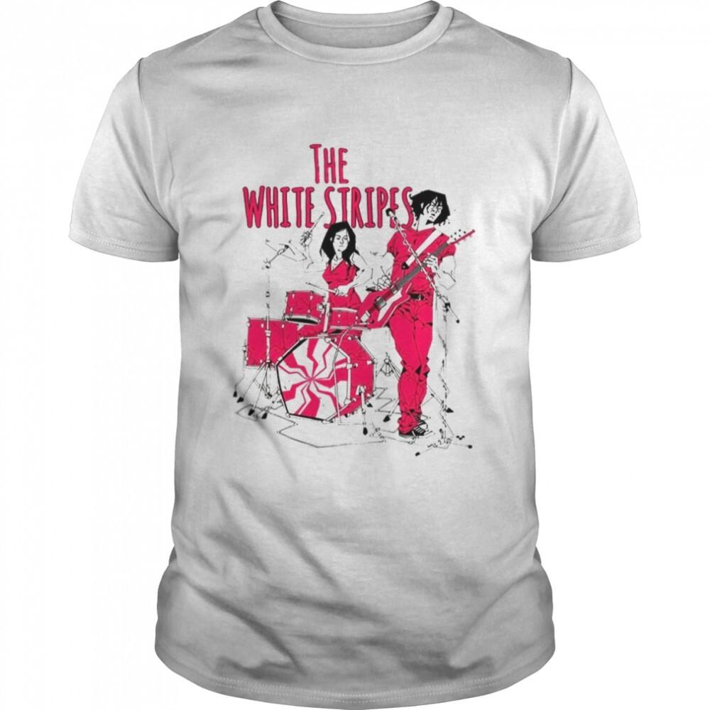 The White Stripes Unisex Collage Shirt S234XL Gift Funny White Unisex T-Shirt XXXL