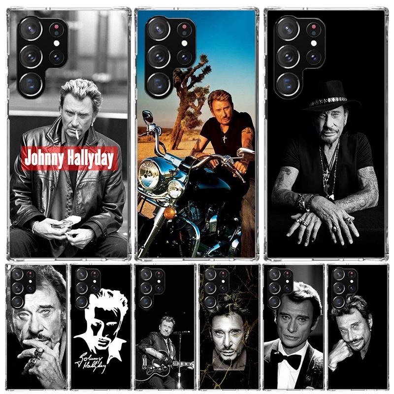 Johnny Hallyday Music Case Phone Cover for Samsung Galaxy S24 S25 Ultra S23 Plus S22 + S21 S20 FE S10 S25 Edge Trend Fundas Gala