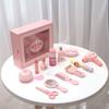 Play Makeup Wooden Box Pink Design Children Educational Development Gift Toys