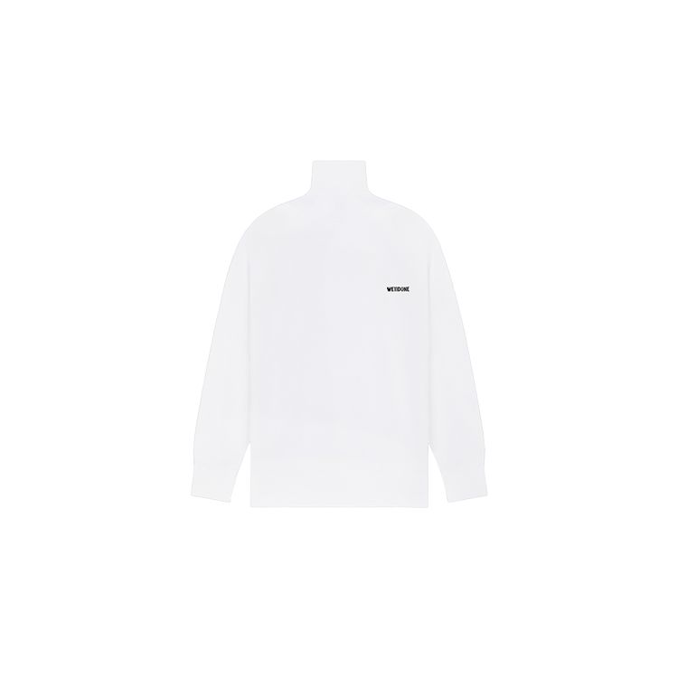 We11done Jacquard Letter Logo Basic Turtleneck Long Sleeve Knit Sweater Unisex sweater WD-KT3-23-652-U-WH