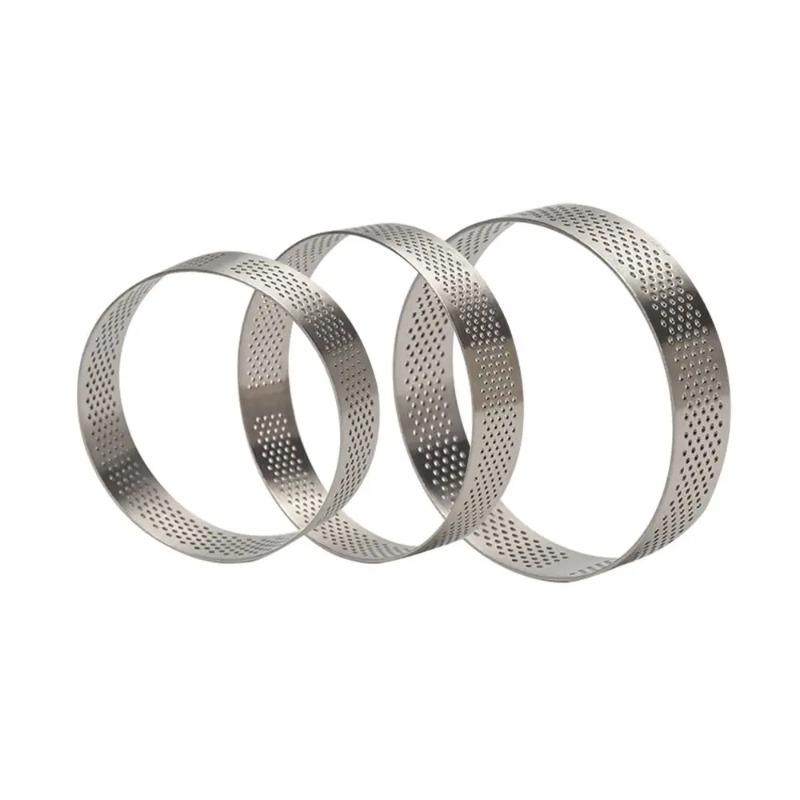 5/6/7/8/9/10CM Stainless Steel Circle Mould Tarte Ring Cake Mold Baking French Dessert Fruit Pie Tatin Bakeware Tool