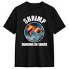 Shrimp Dunking On Shark Basketball Cotton T Shirt For Men Summer  Vintage T-Shirts Comfortable Hipster Tees Oversize Tops