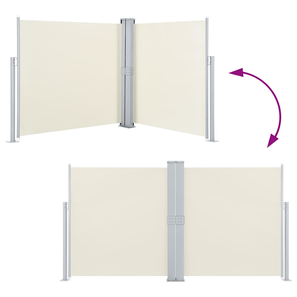 Retractable Side Awning Cream 140 x 1000 cm