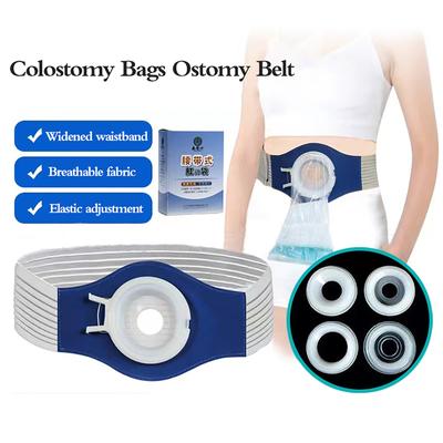 1 Set Colostomy and Urostomy Drainable Pouch with Ostomy Belt For Ileostomy, Colostomy, and Urinary Diversion