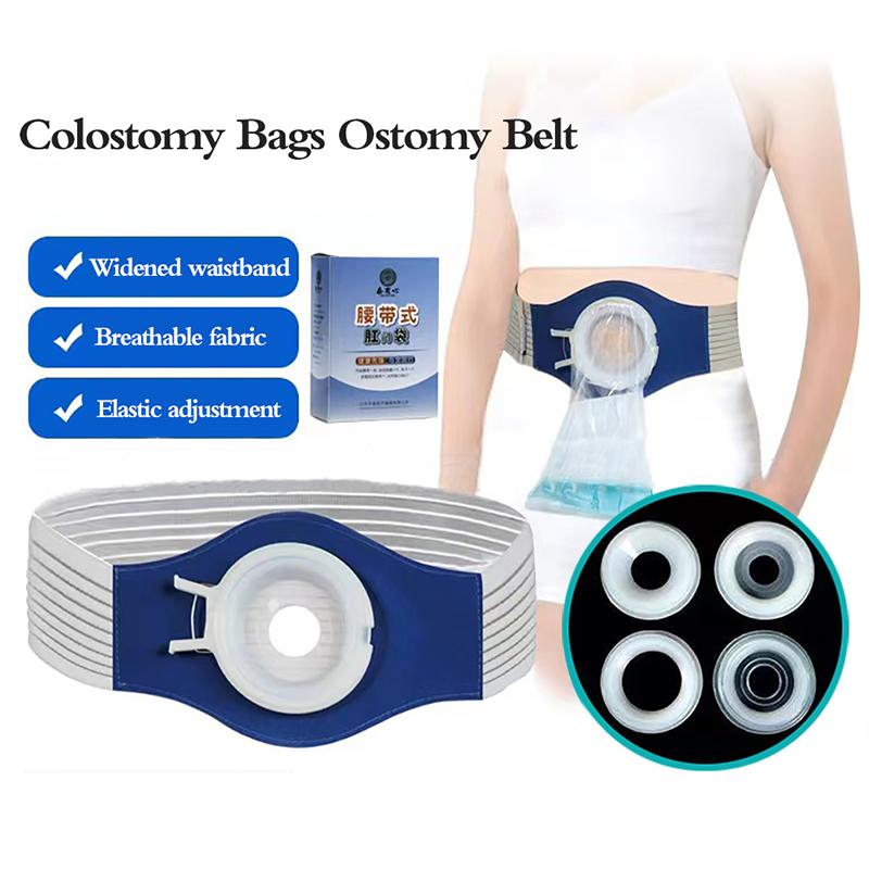1 Set Colostomy and Urostomy Drainable Pouch with Ostomy Belt For Ileostomy, Colostomy, and Urinary Diversion