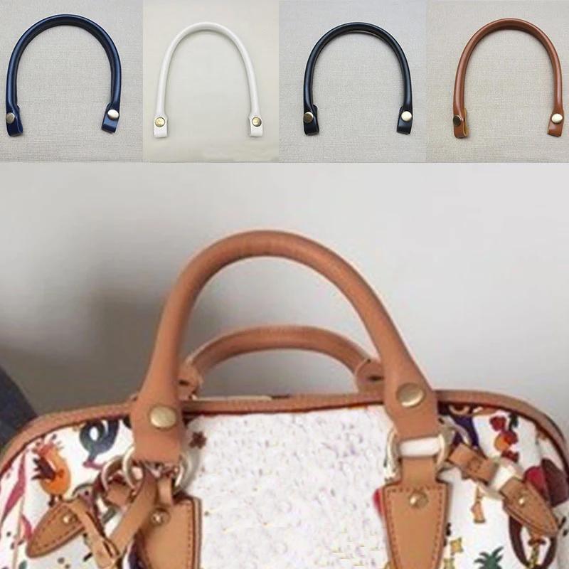 1/2Pcs PU Leather Bag Handle Women's Detachable Shoulder Bag Handles DIY Replacement Accessories Handbag Band Strap Belt