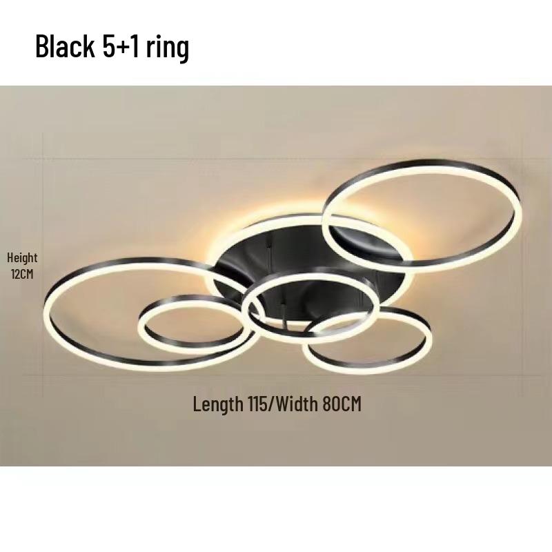 Nordic LED Round Ceiling Lamp - Modern Minimalist Ring Design for Living Room, Bedroom, or Study.