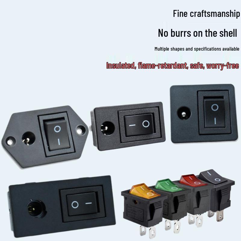 DC Dual Power Socket 5521/5525 with Switch, CE Certified
