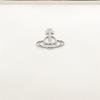 VIVIENNE WESTWOOD Granny Frame Silver Logo Detachable Chain Strap Top Handle Bag Women Shoulder Bag White 52020003S000DA401