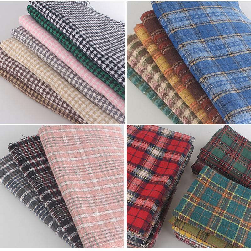 Medium/Thick Classic and Stylish Scottish Checks Polyester Cotton Fabric for Sewing Ladies Skirt,Tartan Designer Fabric