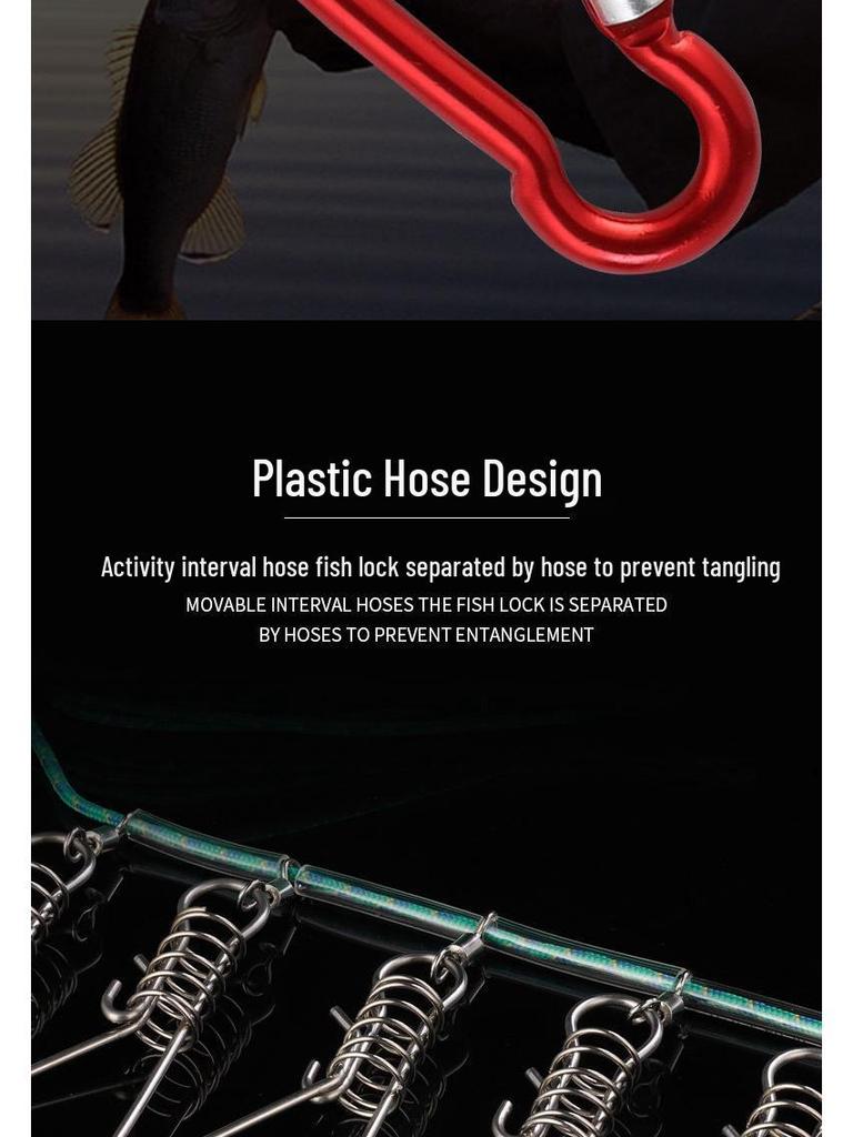 Stainless Steel Big Fish Hook & Lock - Large Portable Fishing Tool for Live Fish and Giant Carp.