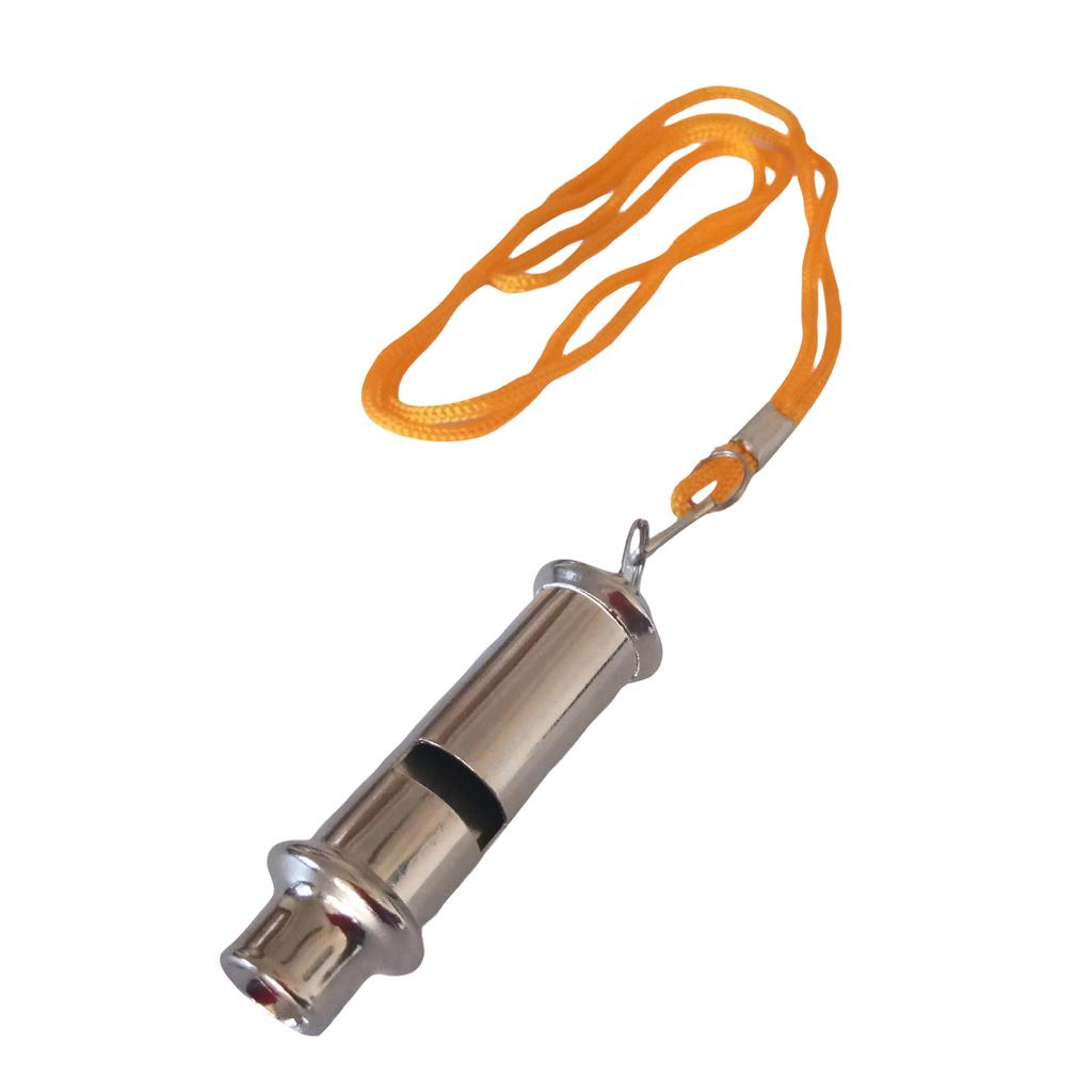 Stainless Steel High-volume Whistle; Suitable For Outdoor Camping, Mountaineering, Emergency , Refereeing, Coaching, Training, And ; Por