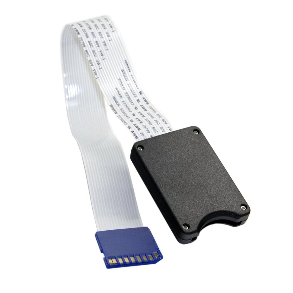JSER Standard Male to SD Female Memory Card Extension Kit with Soft Flat FPC Cable for GPS Cameras SD/SDHC Extender, 25cm,
