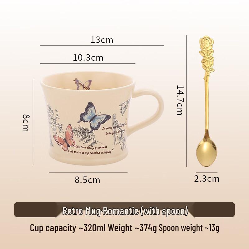 ZISIZ French Retro Ceramic Mug
