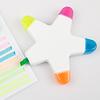 Highlighter Pen Star Shape Design Ink Smooth Flow Bright Color Painting Pen Underlining Note-taking 5 Colors Highlighter Marker