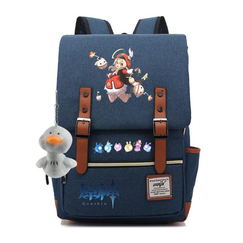 Yuanshen male and female students schoolbag anti-theft large-capacity backpack men's bag computer bag