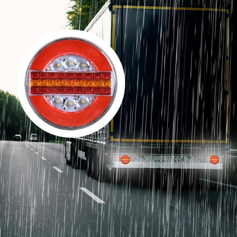Trailer Brake Lights 4 Inch Truck Brake Lights Round Stop Turn Lamp Signal Warning Lighting Safety Accessories For Car Van Truck