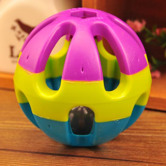 Colorful Bell Ball Parrot Bird Cat Dog Interactive Hollow Sound Making Pet Toy