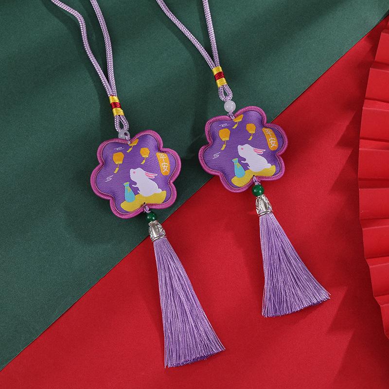 Chinese Brocade Tassel Sachet: New Year Charm Pendant with Ancient Style Scent