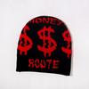 Fashion Knitted Hat With Money And Letter Printing Design For Daily Cold Season