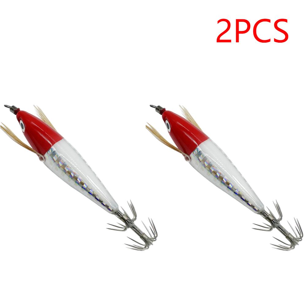3/2/1PCS 5.5g Laser Luminous Floating Horizontal Wood Shrimp Egi Lure Squid Jigging Shrimp Hook Octopus Cuttlefish Fishing Baits