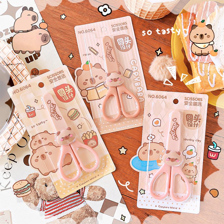 

pretty school useful back to school stationery scissors cute capybara craft scissors Mini scissors for diy children s scissors